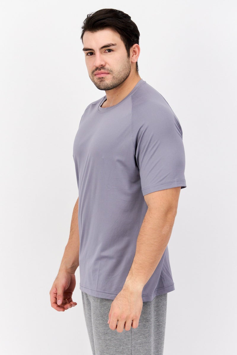 Legend تي شيرت تدريب قصير الأكمام للرجال، رمادي - Image 2