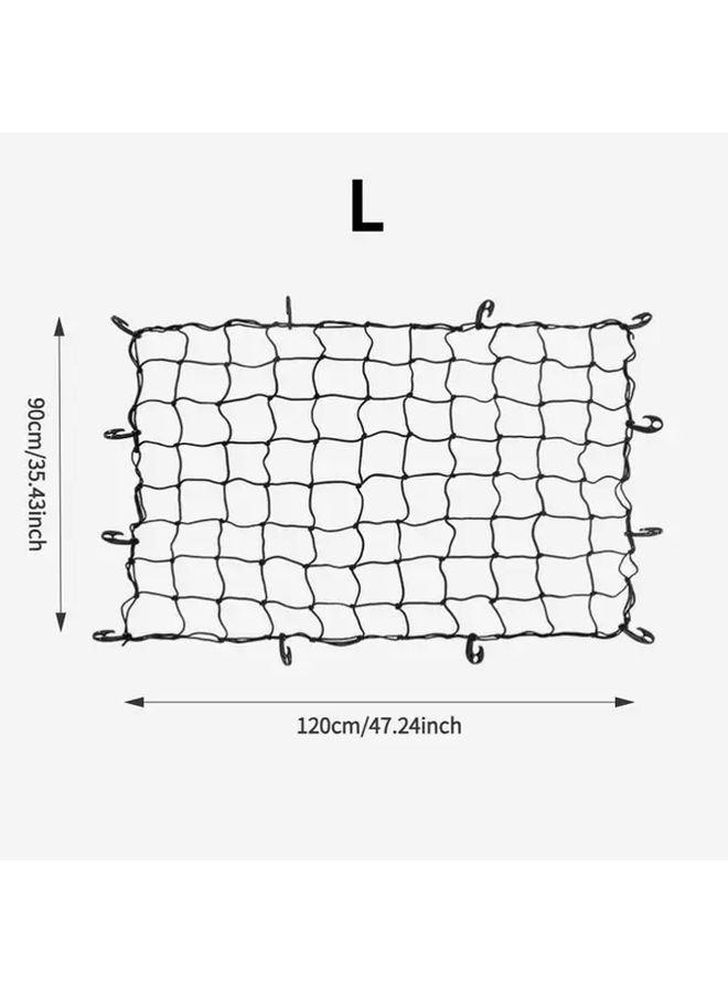 Heavy Duty Elastic Cargo Net M Size 8 Hooks for Car Trunk SUV Pickup - Image 4