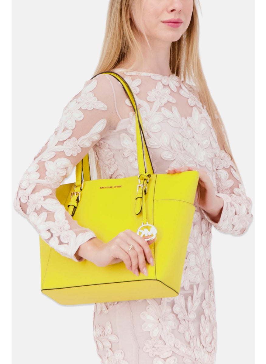 Michael Kors Women Brand Logo Tote Bag 27 H x 40 L x 12 W cm, Yellow  - Image 2
