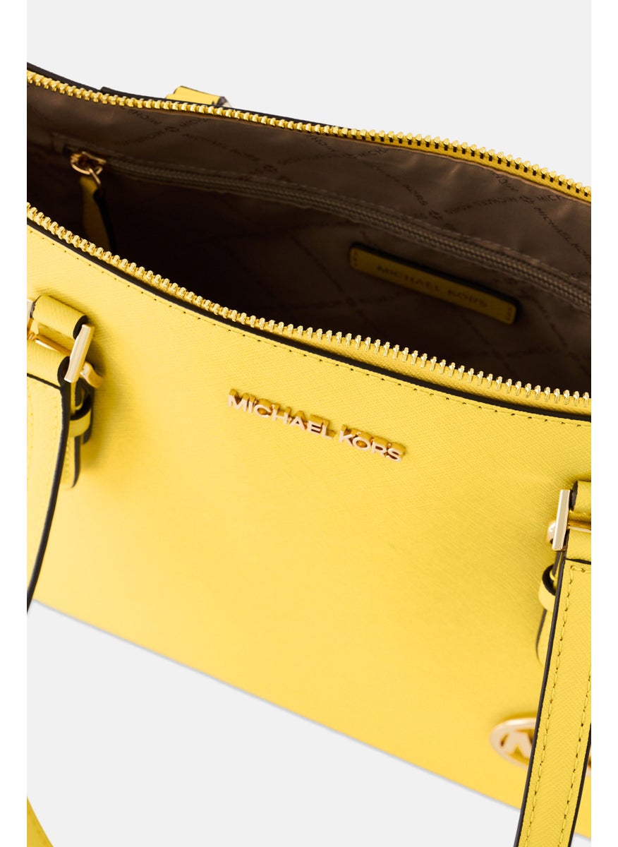 Michael Kors Women Brand Logo Tote Bag 27 H x 40 L x 12 W cm, Yellow  - Image 4