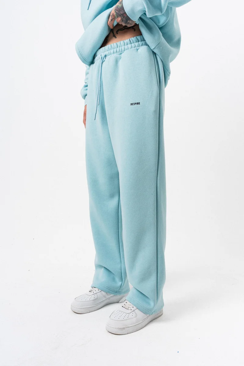 RESPIRE Men's Respire Letter Detail Basic Baggy Sweatpants Baby Blue