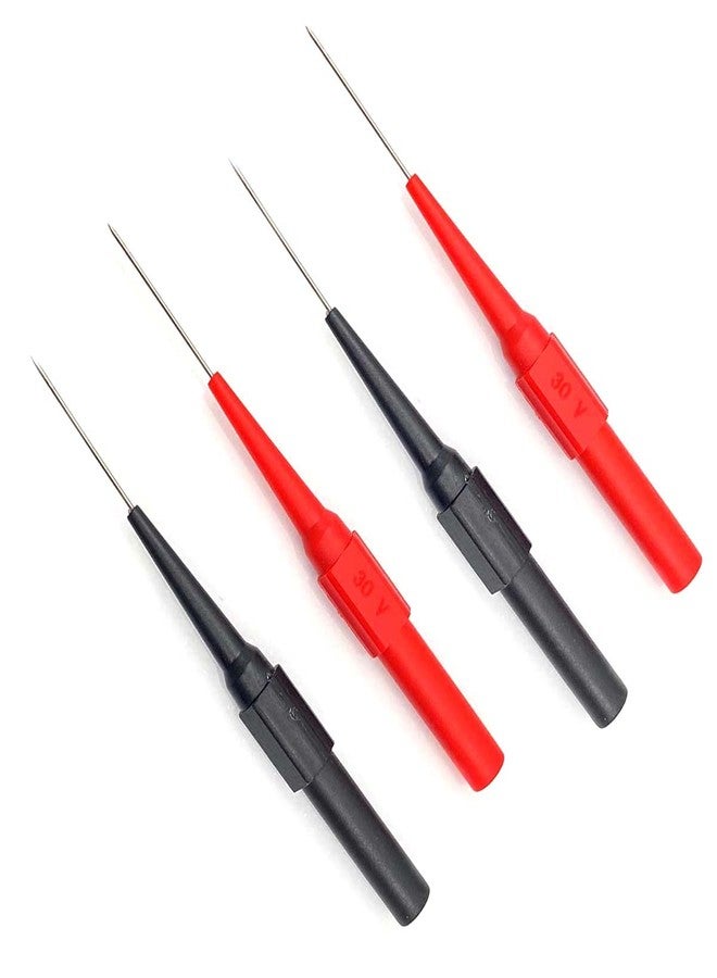 FainWan 2pair Multimeter Test Lead Extention Back Probes Sharp Needle Micro Pin Stainless Steel Tipped Tip for Banana Socket Tester - Image 1