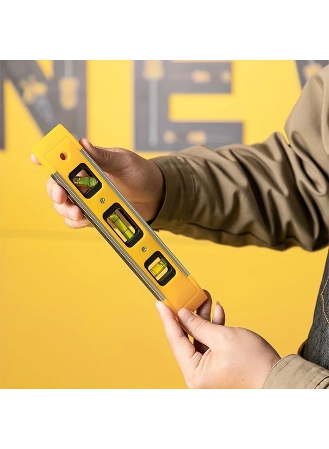 3 In 1 Magnetic Spirit Level Professional Precision Tool Easy Read Yellow Alloy Beam - Image 4