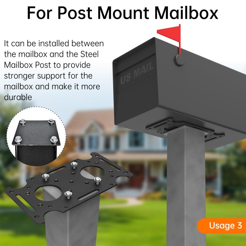 حامل تثبيت صندوق البريد، لوحة لصناديق البريد المثبتة على الأعمدة، متوافق مع Mail Boss، صناديق البريد المعمارية، Gibraltar، Hykolity، Shoppingonbed، Adoorn - Image 4