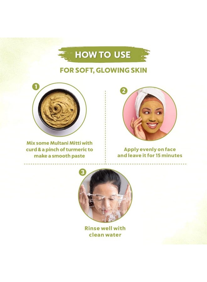Top Quality Store TQS Organic Natural Multani Mitti Powder For Face Pack, Hair Pack, Pure Fuller's Earth For Soft and Glowing Skin, Bentonite Clay - 100g - Image 2