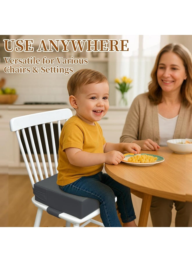 AAAini Toddler Booster Seat - Enhanced Comfort, Easy-to-Clean, Non-Slip, and Travel-Friendlyï¼ˆRock Grayï¼‰ - Image 2