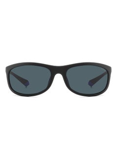 Polaroid Unisex Polarized Rectangular Shape  Sunglasses PLD 2154/S BLUE 39 - Lens Size: 39.1 Mm - Mtblkblue  - Image 3