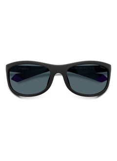 Polaroid Unisex Polarized Rectangular Shape  Sunglasses PLD 2154/S BLUE 39 - Lens Size: 39.1 Mm - Mtblkblue  - Image 4