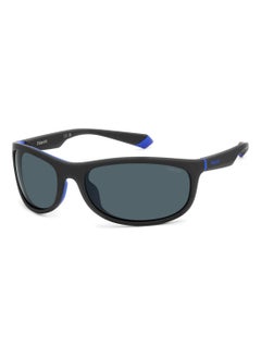Polaroid Unisex Polarized Rectangular Shape  Sunglasses PLD 2154/S BLUE 39 - Lens Size: 39.1 Mm - Mtblkblue  - Image 1