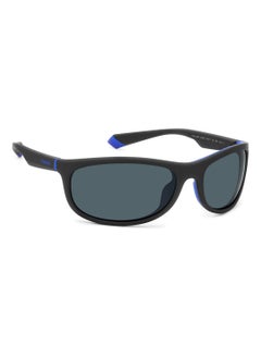 Polaroid Unisex Polarized Rectangular Shape  Sunglasses PLD 2154/S BLUE 39 - Lens Size: 39.1 Mm - Mtblkblue  - Image 2