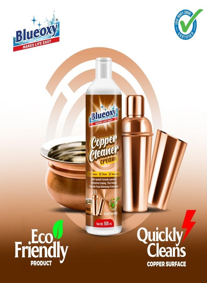 Blueoxy Copper & Brass Cleaner Cream | Tarnish Remover | Cleaner & Polish with Corrosion Inhibitor | Brass Tarnish Remover | 500 ML - Image 2