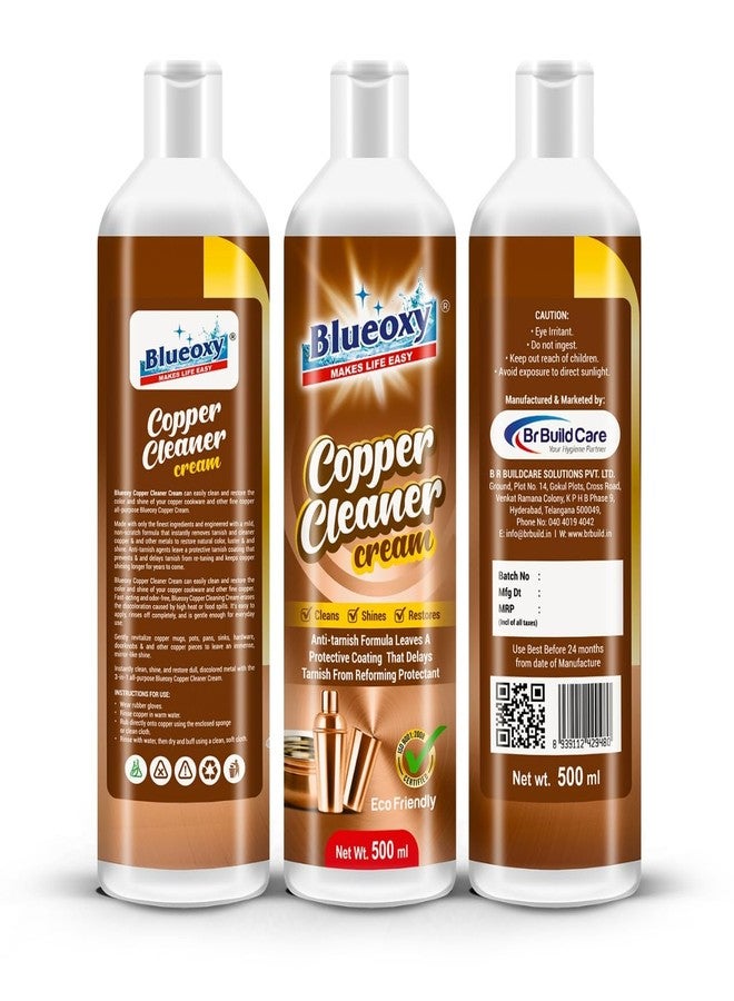 Blueoxy Copper & Brass Cleaner Cream | Tarnish Remover | Cleaner & Polish with Corrosion Inhibitor | Brass Tarnish Remover | 500 ML - Image 5