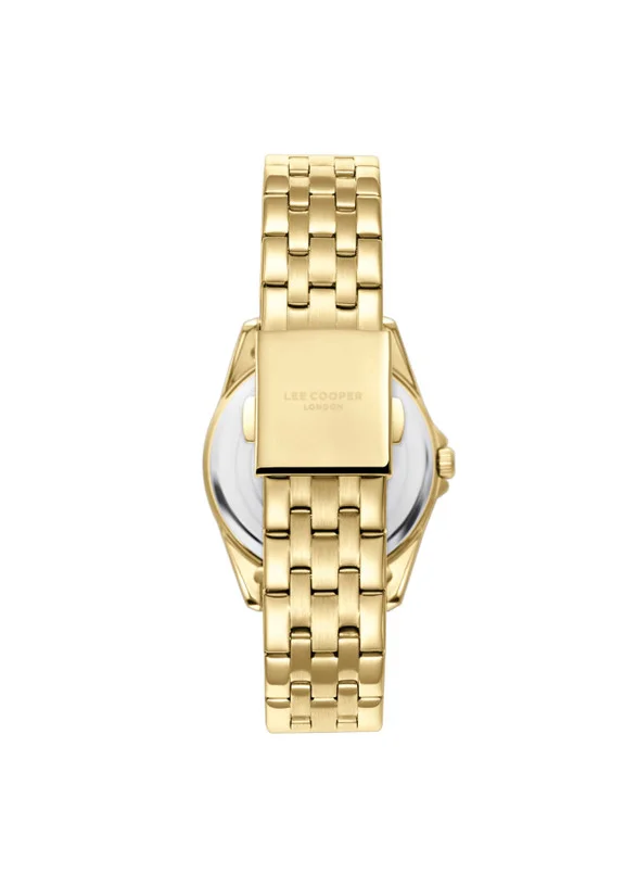 Lee Cooper Lee Cooper LC08033.120 Women's Analog Display Watch & Metal Strap Gold