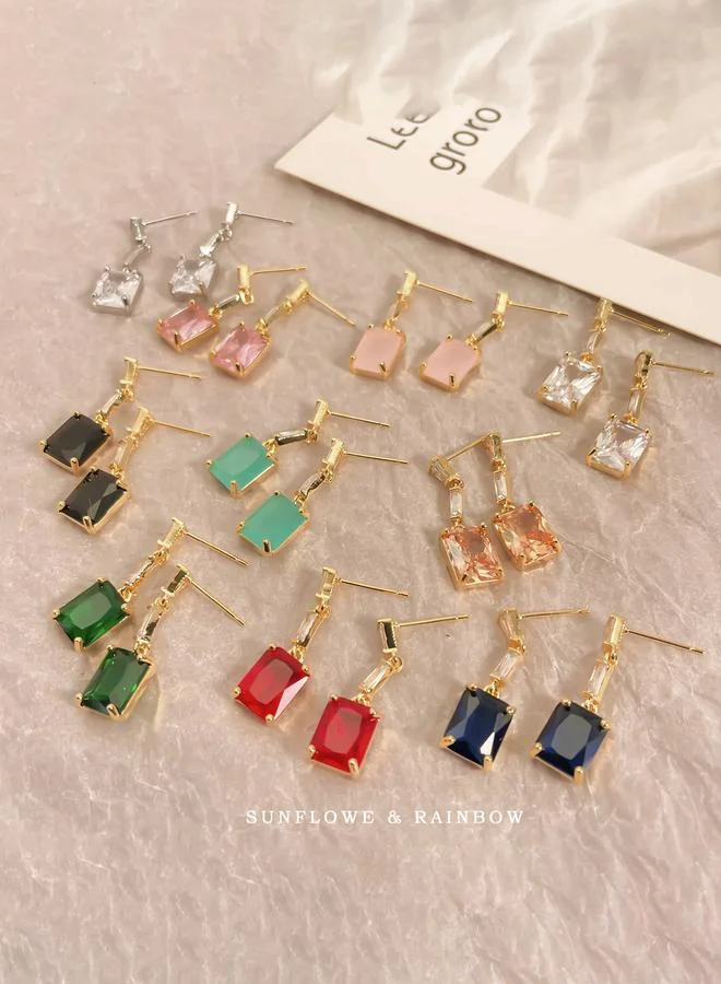 Take Two Take Two Emerald Green Dangle Earrings