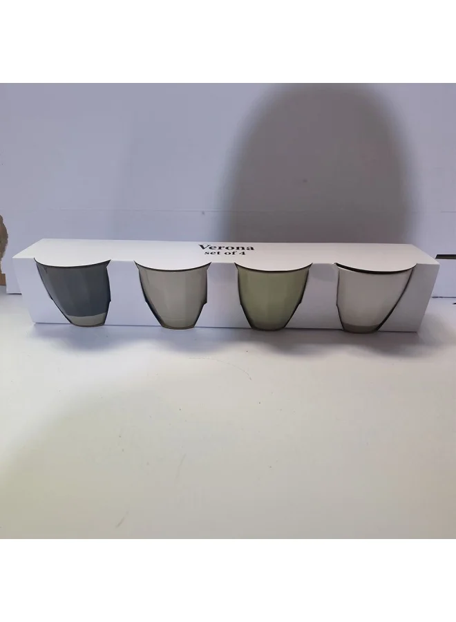DANUBE HOME Aria 4-Piece Stoneware Mug Set Latte Mugs for Cappuccinos Milk Beer Housewarming Wedding Gift - 170Ml