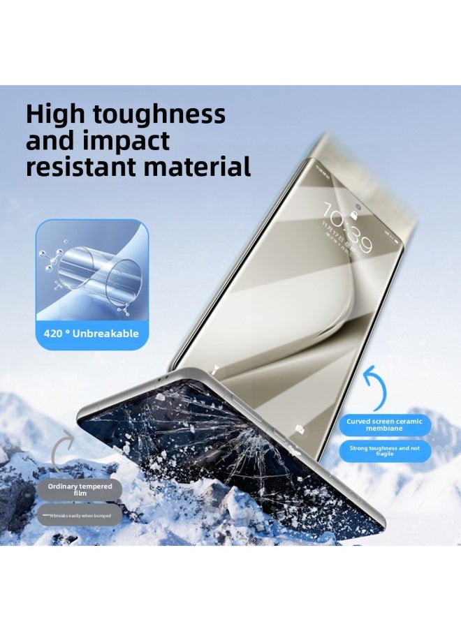 Generic - Applicable To For HuaweiPura70Ultra Curved Screen Dust-free Bin Protective Film Mate70pro X5 X6 Dust Removal Compartment Second Sticker-Color:Anti-peeping 1 Piece [with Dust-free Warehouse] Does Not Support Fingerprint Unlocking-Dimensions:Mate60pro/pro+/mate60rs - Image 1