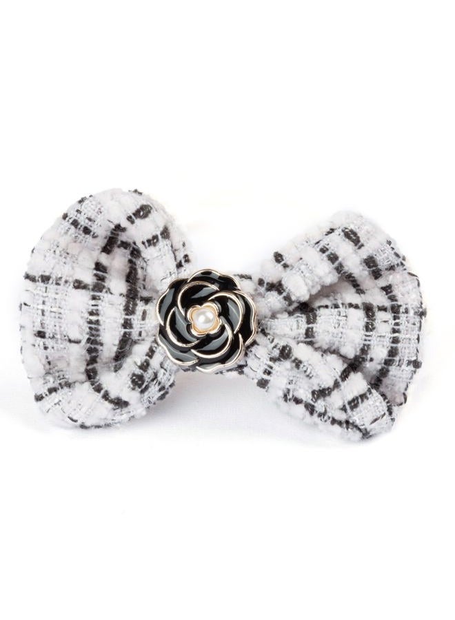 CHICHO 17cm Doll Clothes for Labubu - Luxury Chic Style Set for 17cm Dolls, Premium Doll Outfit with Accessories - White Plaid Tweed Dress + Black Necktie + Plaid Bow (Clothes Only) - Image 3