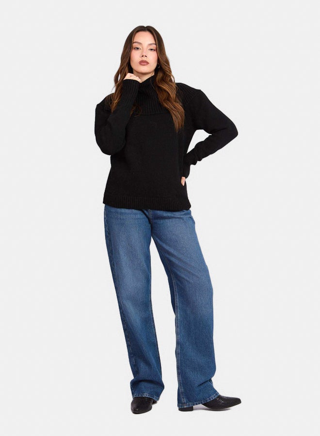 DALYDRESS Women Regular Fit Pullover - Black 