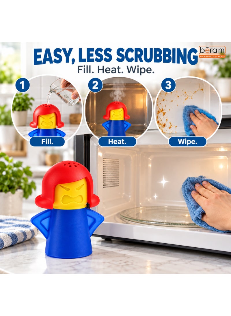 BERAM Microwave Cleaner Steam Cleaning Tool, Chemical-Free Oven Steamer for Stain Removal, Kitchen Use - Image 4