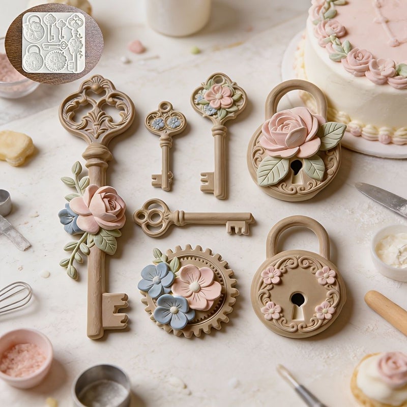 Creative Key Shaped Cake Mold ES 3788 For Baking Gummy And Fondant - Image 1