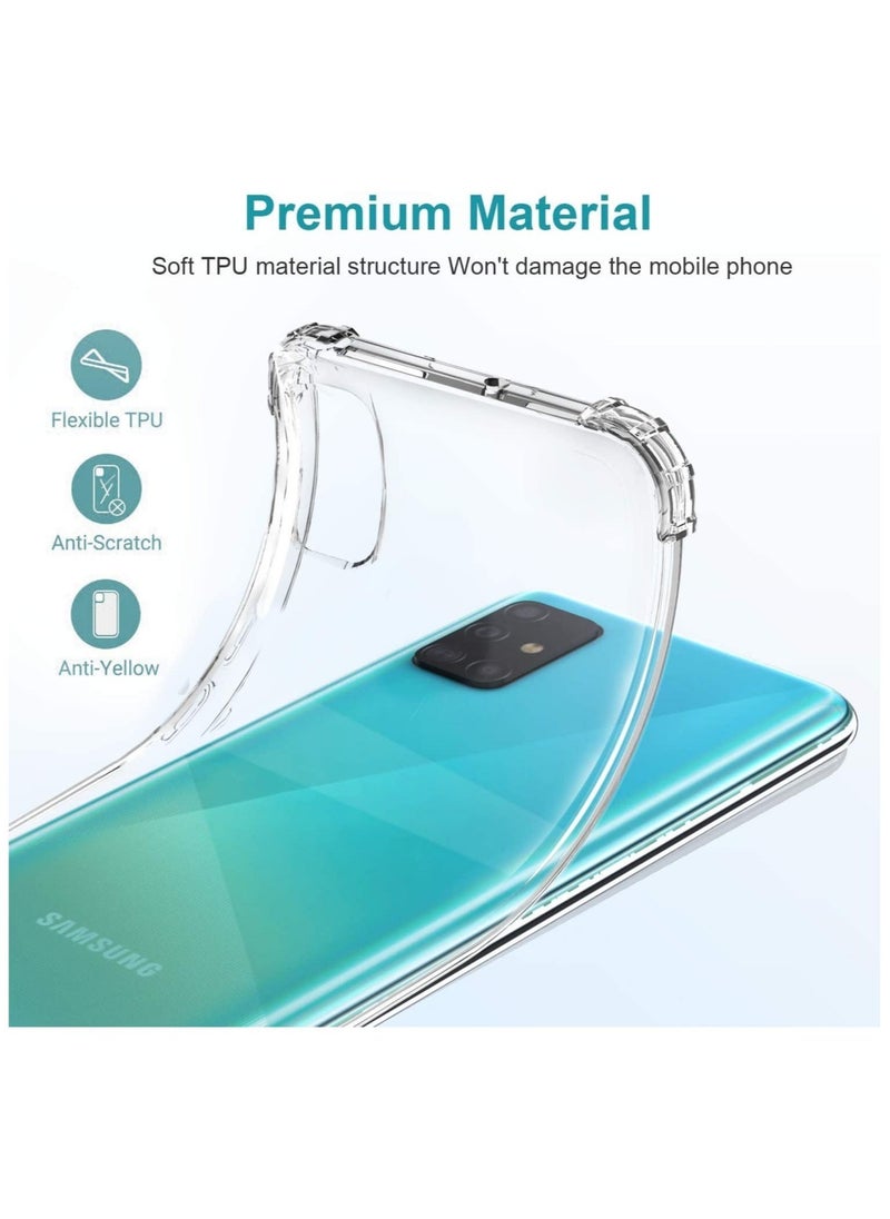 ELTRAZONE Samsung Galaxy A71 Case Cover Protective Shock Absorption Bumper soft Transparent Case (Clear) - Image 2