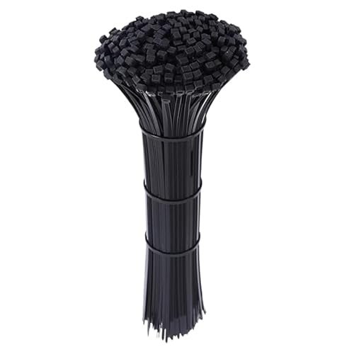 Hian Nylon Cable Ties 500pcs Combo Pack Black Zip Ties Assorted Sizes 4” (200 pcs), 6” (200 pcs), 8” (100 pcs) Heavy Duty for Cable Management, Wire Bundling & Fastening Use - Image 4