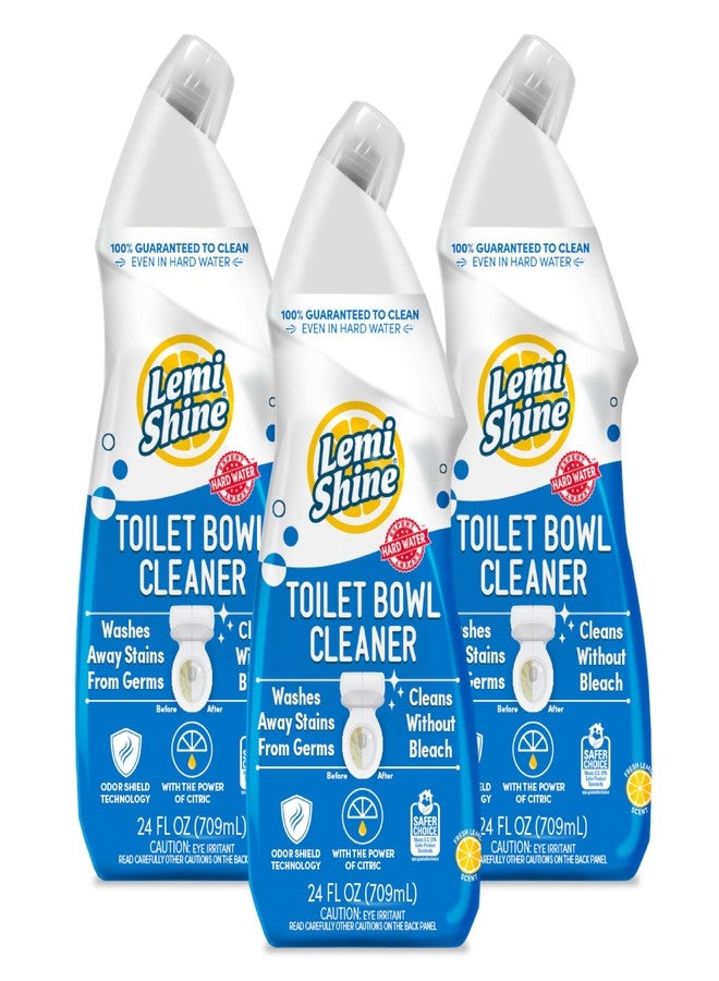 Lemi Shine Toilet Bowl Cleaner, Bleach-Free, Removes Tough Stains and Odor, Award-Winning (24 oz., 3 pack) - Image 1