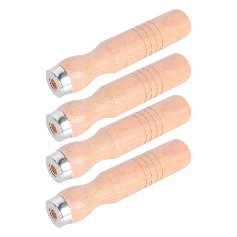 Red Beech Wood File Handles 4pcs Ergonomic Grip for 10 to 16 Inch Files - Image 2