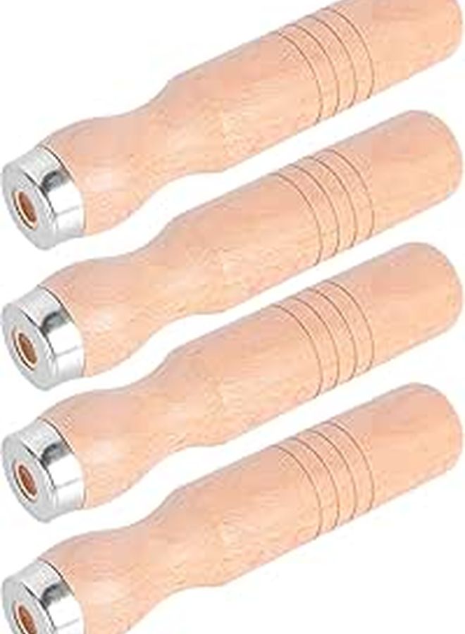 Red Beech Wood File Handles 4pcs Ergonomic Grip for 10 to 16 Inch Files - Image 1