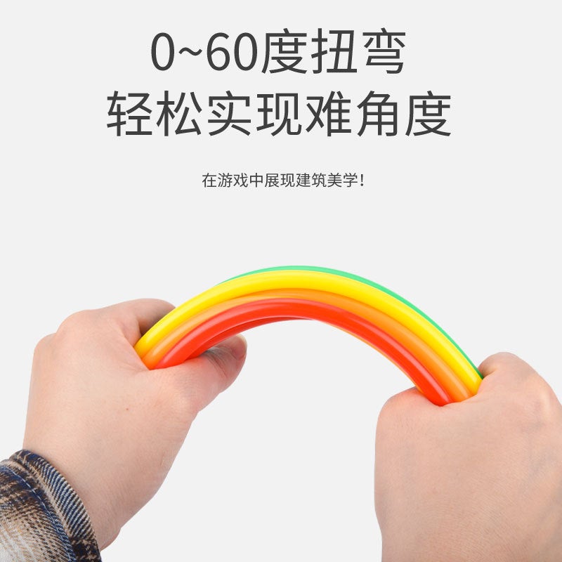 Children'S Straw Building Blocks To Build Toys Stitching To Build 4D Space Thinking Magic Smart Puzzle Stick Intelligence Development - Image 3