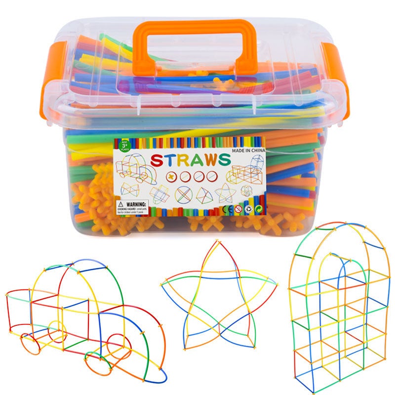 Children'S Straw Building Blocks To Build Toys Stitching To Build 4D Space Thinking Magic Smart Puzzle Stick Intelligence Development - Image 1