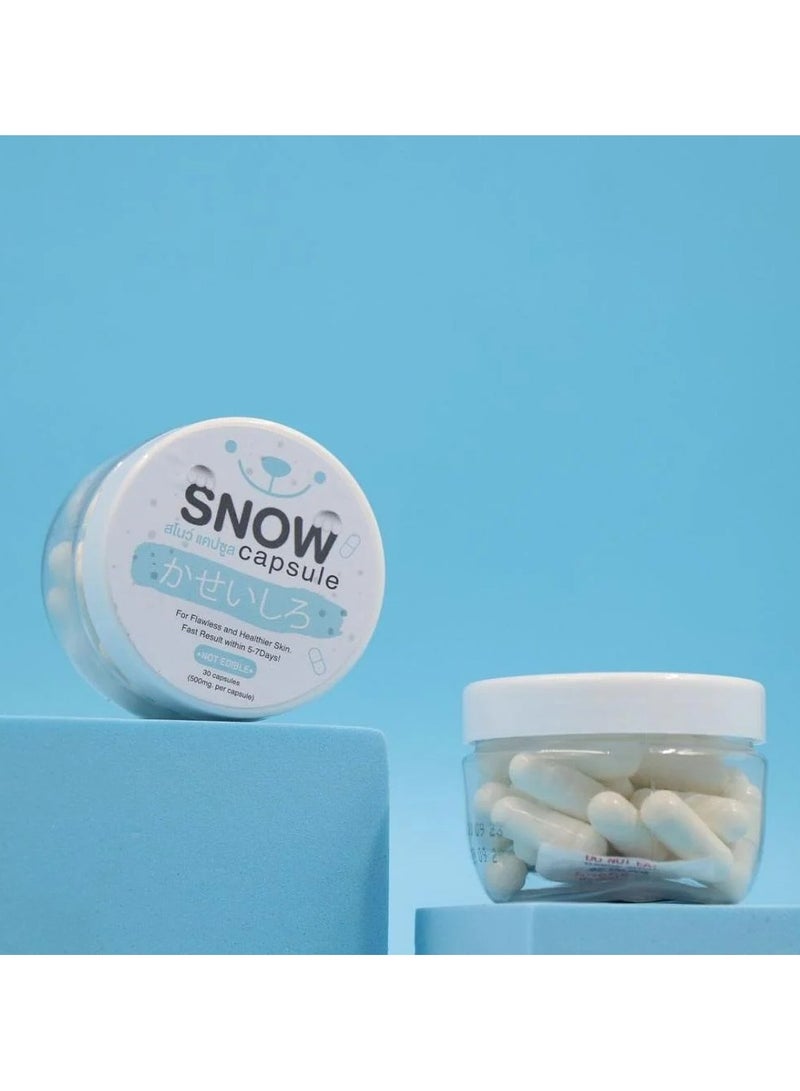 Snow Capsule Skin Whitening Powder 30 Capsules For Glowing Clear Complexion - Image 2