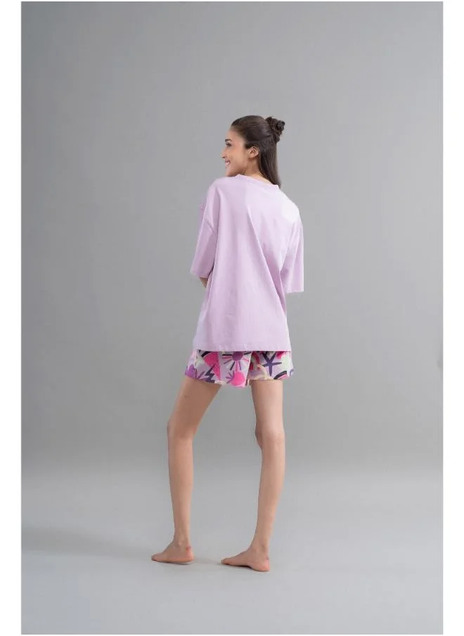 نسيسيرا Enchanted Purple Cotton Shorts