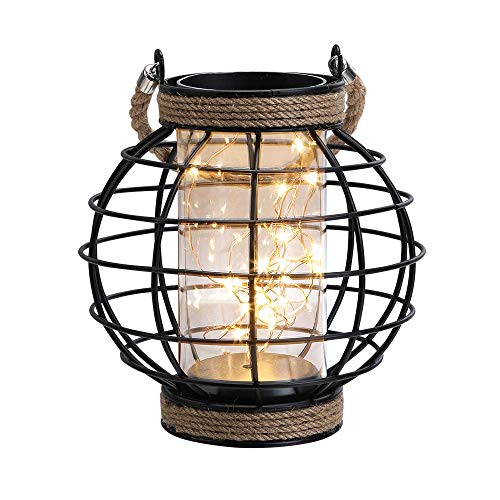 JHY DESIGN Metal Cage LED Lantern Battery Powered73 Tall Cordless Accent Light with 20pcs Fairy LightsGreat for Weddings Parties Patio Events for IndoorsOutdoors - Image 1