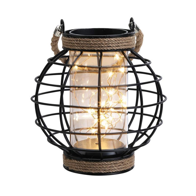 JHY DESIGN Metal Cage LED Lantern Battery Powered73 Tall Cordless Accent Light with 20pcs Fairy LightsGreat for Weddings Parties Patio Events for IndoorsOutdoors - Image 2