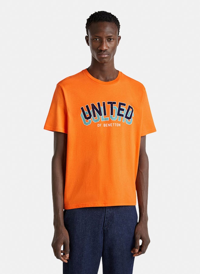 Benetton Logo Print T-Shirt - Image 1
