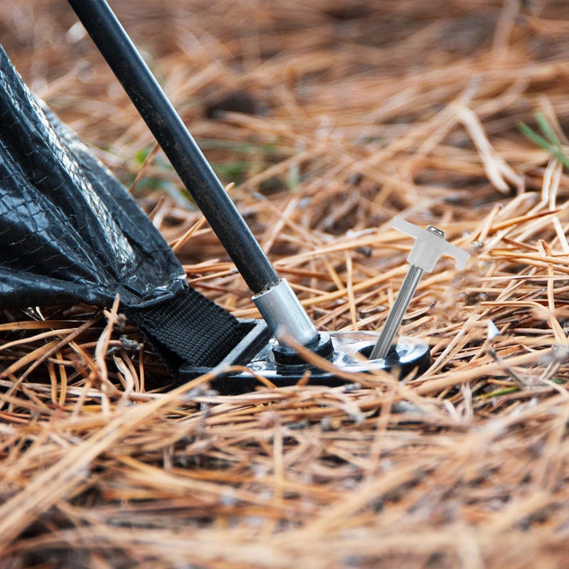 Heavy Duty Metal Tent Stakes 4pcs Set with Night Glow for Camping Lawn Tarp - Image 5
