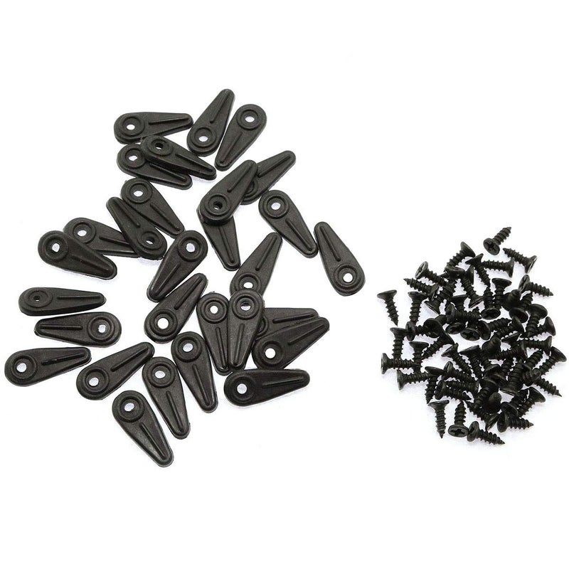 MEETOOT 30 مجموعة من دبابيس إطار الصور مع لوحة خلفية سوداء وزر دوران مع براغي لتعليق الصور وزينة صناديق الهدايا