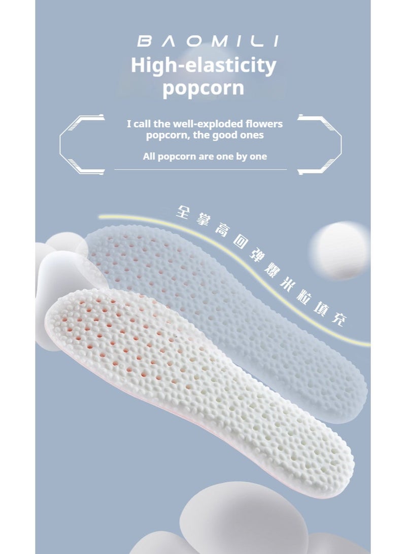 Full-Length Popcorn Rebound Insoles, Breathable Deodorant & Trimmable, Men Exclusive, Size 45-46 - Image 5