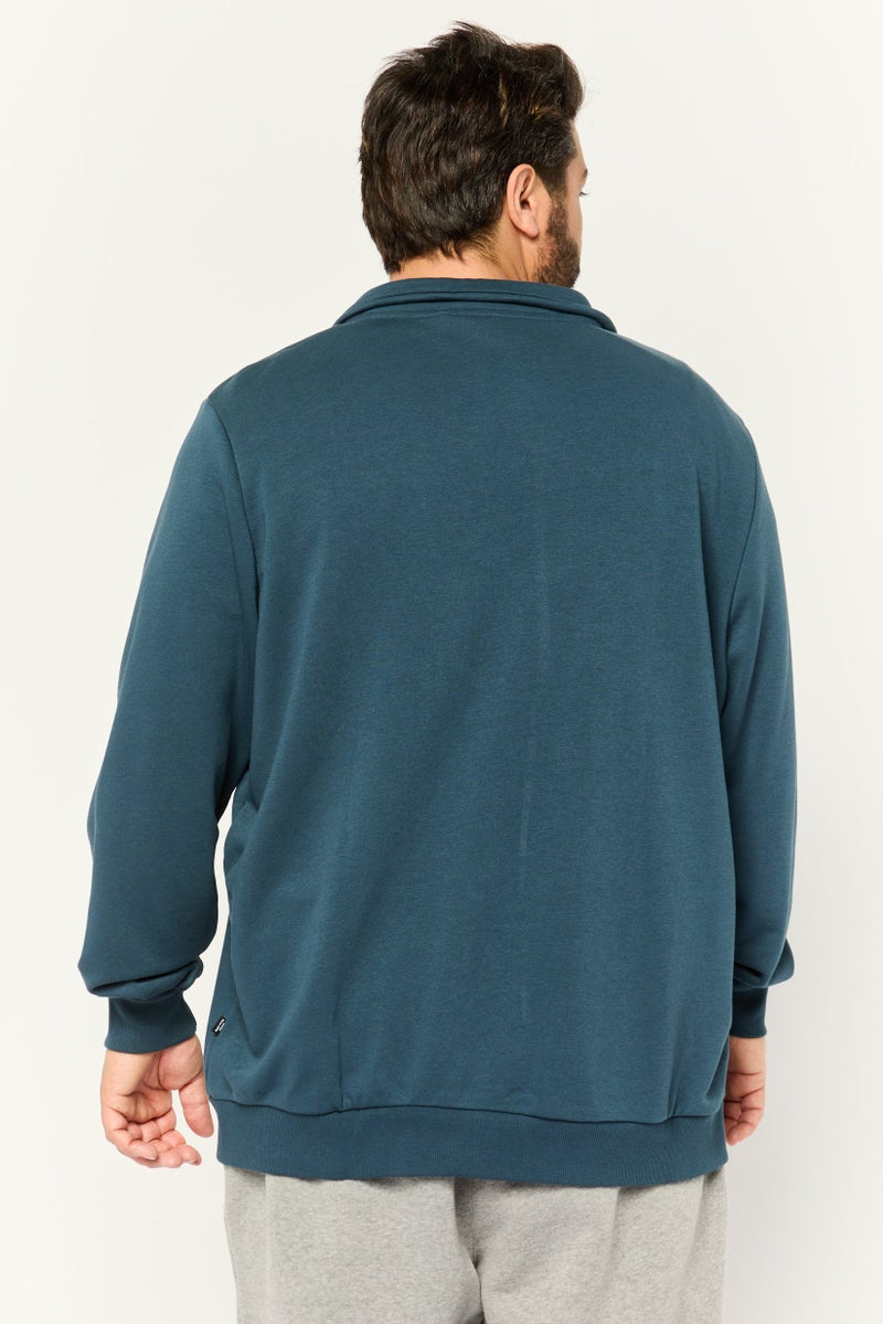 PUMA Men Sportswear Fit Long Sleeve Outdoor Sweatshirt, Dark Blue  - Image 3