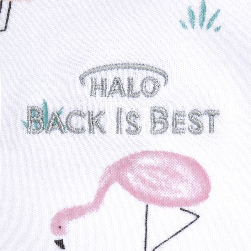 HALO 100% Cotton Sleepsack Swaddle, 3-Way Adjustable Wearable Blanket, TOG 1.5, Flamingos, Small, 3-6 Months - Image 2
