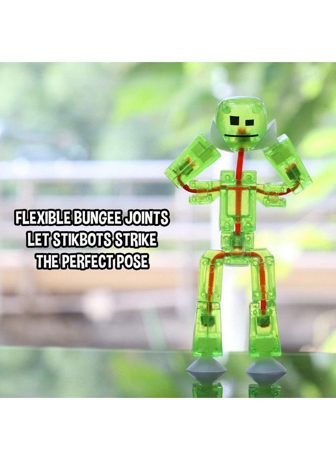 StikBot - Zing Set Of 8 Clear Collectable Action Figures And Mobile Phone Tripod Create Stop Motion Animation Great For Kids Ages 4 And Up - Image 1