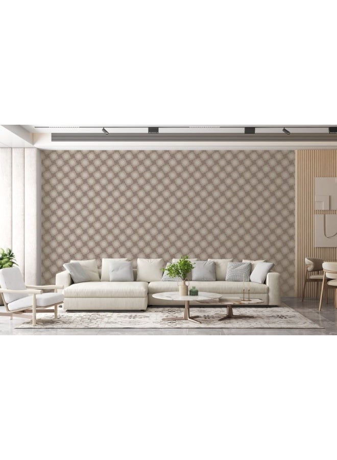 Home Gallery Arabic Islamic Indian Seamless Pattern Fabric Wallpaper Covers An Area ​​Up To 4.2Mx3M With Adhesive  And Smoothing Tool - Image 5