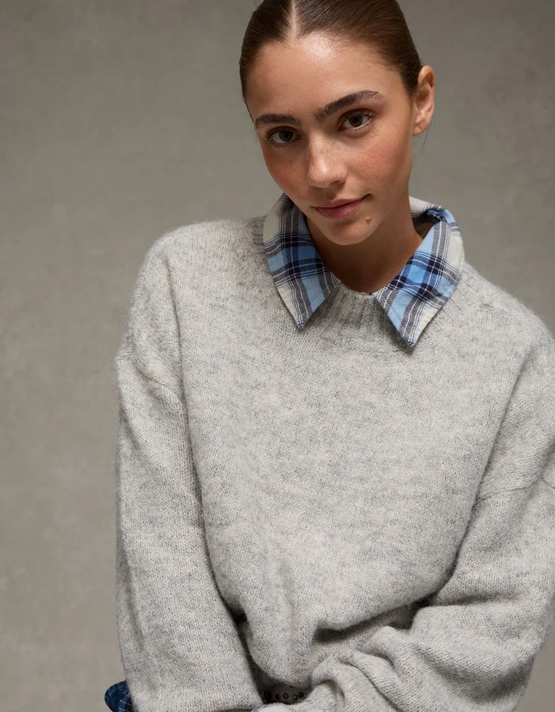 American Eagle AE Snow Stopper Cropped Sweater