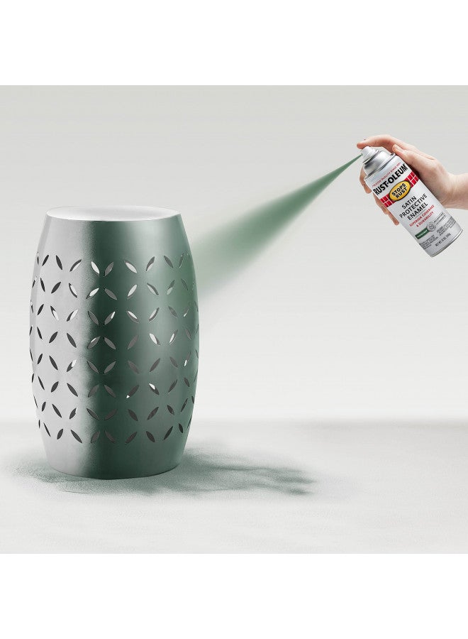 Rust-Oleum 7732830 Stops Rust Spray Paint, 12 oz, Satin Hunter Green - Image 4