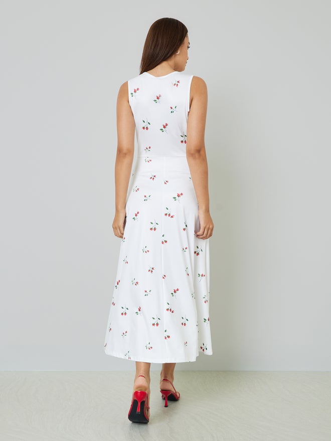 Styli White Floral Sleeveless Casual Maxi Dress - Image 5