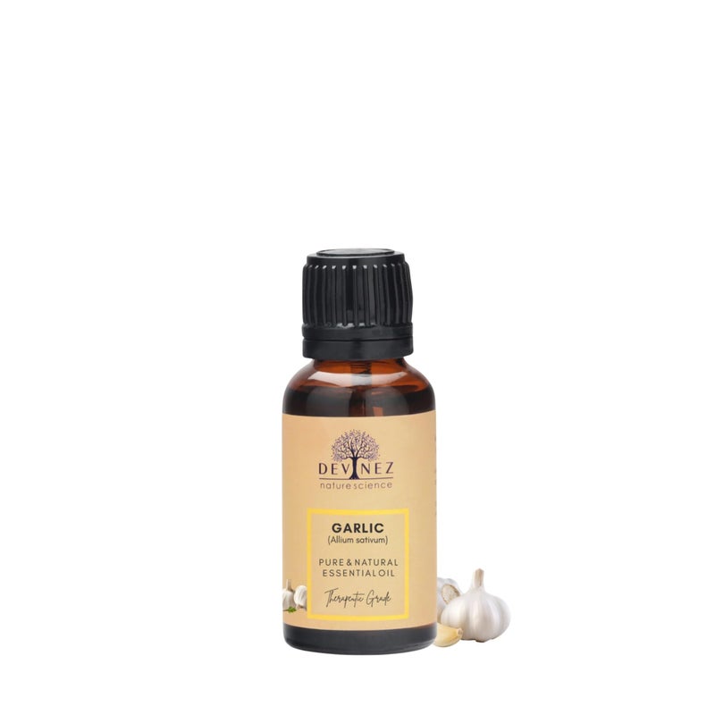 Devinez Garlic Essential Oil (10ml) - 100% Pure & Potent for Hair Growth, Scalp Infection, Dandruff Control & Heart Health - Strong Pungent Aroma - Image 4