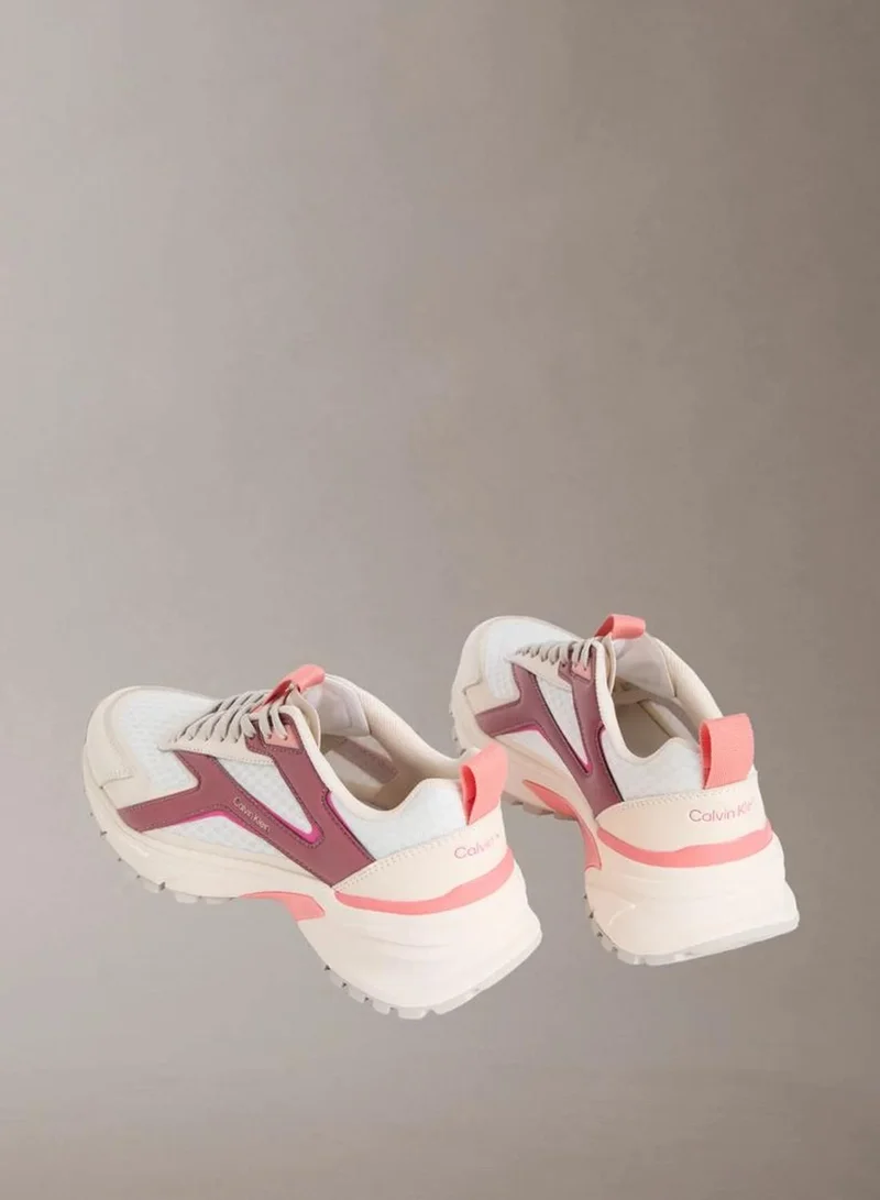 Calvin Klein Off White/Oatmeal/Dusty Rose Trailblazer — Mesh Mix Runner Trainers for Women | Best Price UAE