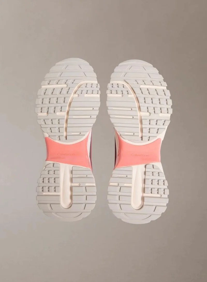 Calvin Klein Off White/Oatmeal/Dusty Rose Trailblazer — Mesh Mix Runner Trainers for Women | Best Price UAE