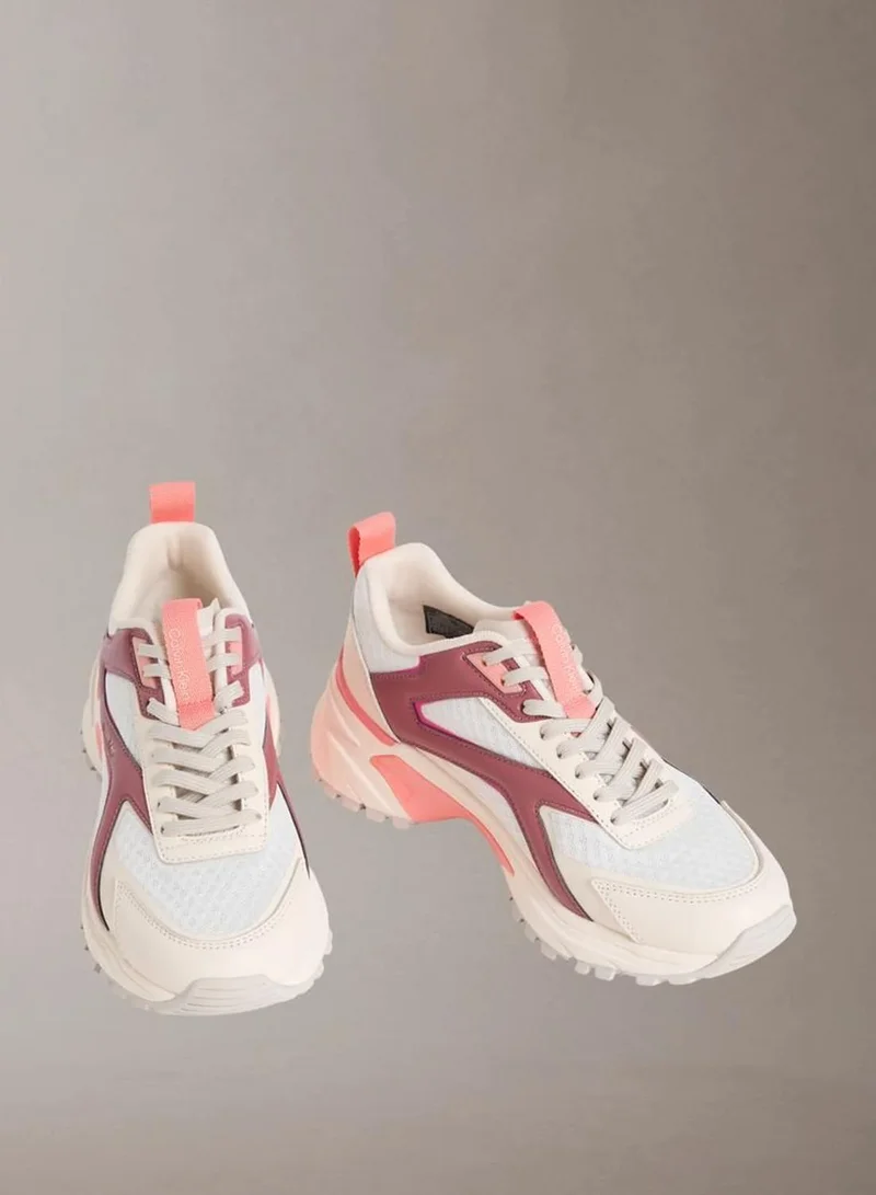 Calvin Klein Off White/Oatmeal/Dusty Rose Trailblazer — Mesh Mix Runner Trainers for Women | Best Price UAE
